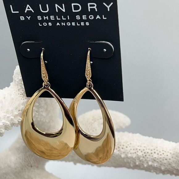 Silver Tear Drop Dangle  Earrings Laundry by Shelli Segal $16ea / 3 for $25 - Picture 1 of 10